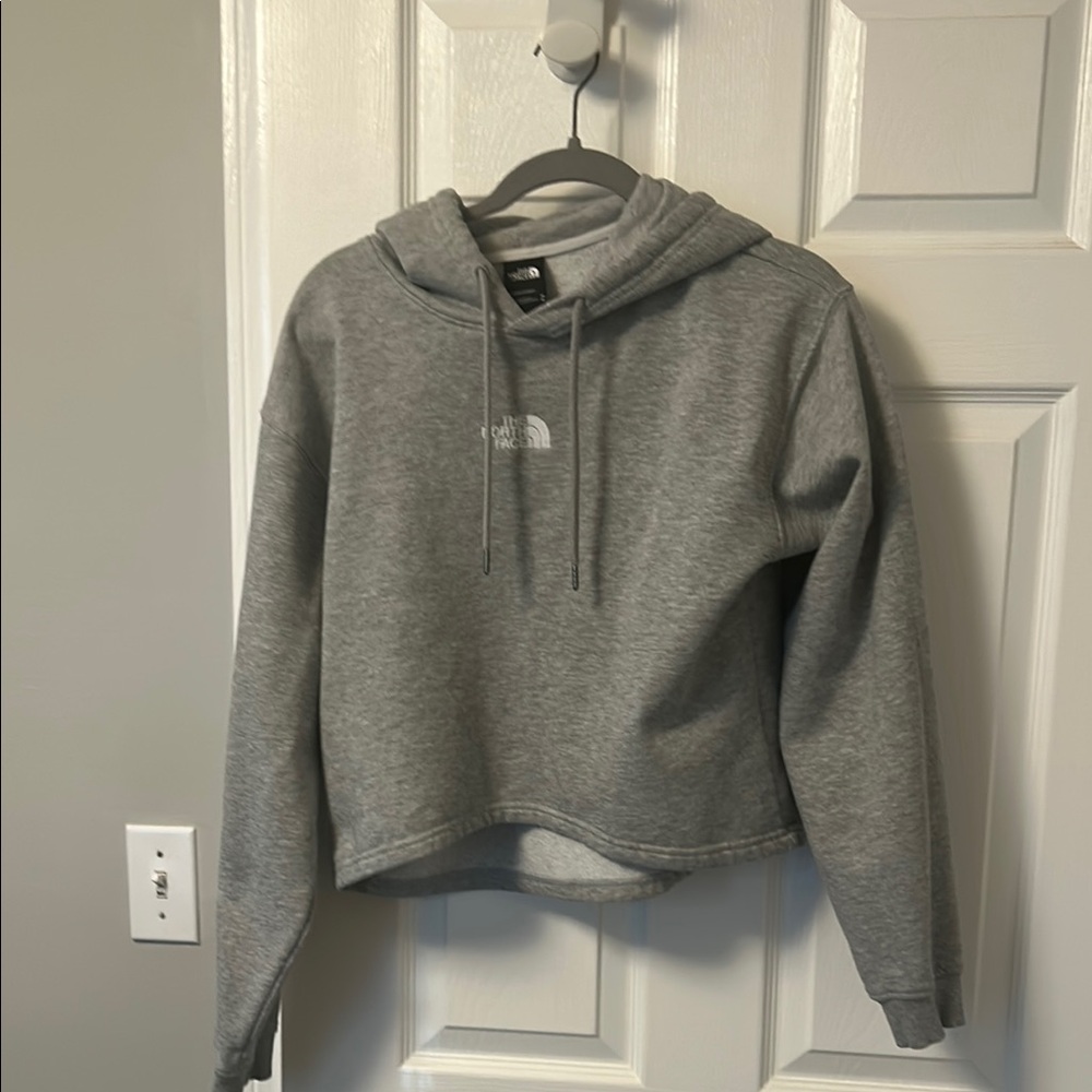 The North Face Gray Hooded Sweatshirt Relaxed Fit
